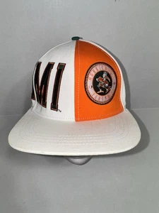 Miami Hurricanes Football Dyme Lyfe Mütze orange Block weiß Druckknopflasche bestickt - Bild 1 von 11