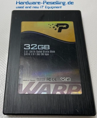 Patroit 32GB SSD 2,5" WARP PE32GS25SSD S2SN-32GBMDCJ022-12E SATA II 3G - Bild 1 von 2