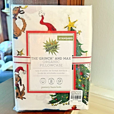 Funda de almohada Disney Pottery Barn Holiday Grinch regalo de Navidad perro niño dr Seuss / Foto 1 de 4