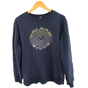 Volcom Supply Stone Navy Crew Neck Pullover Sweater Mens L - Skater Streetwear - Picture 1 of 15