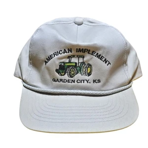 Gorra de béisbol bordada American Implement Garden City KS Snapback COMO ESTÁ - Imagen 1 de 17