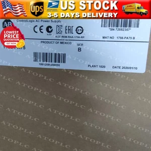 New Factory Sealed Allen-Bradley 1756-PA75 ControlLogix AC Power Supply 1756PA75 - Picture 1 of 5