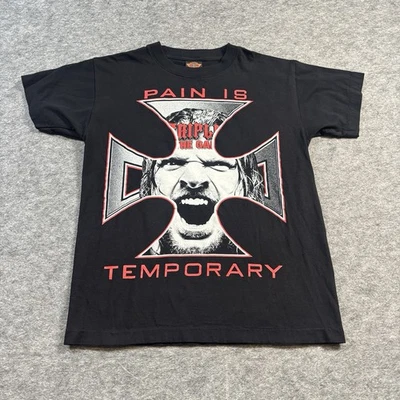 WWE Triple H Pain Is Temporary Vtg Shirt Mens Small Black Short Sleeve RockEagle - Image 1 of 4