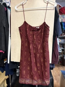 Vestido estampado vintage Free People años 90 raro se ajusta a vestido solero mediano - Imagen 1 de 6