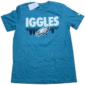 Nike M Medium NFL Philadelphia Eagle IGGLES Midnight Green Local Essential Shirt - Picture 1 of 11