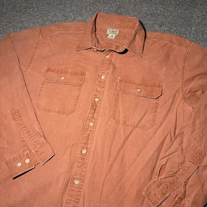 Vintage LL Bean Shirt Mens XLT Tall Sunwashed Canvas Cotton Button Up 0FCW8 - Picture 1 of 8