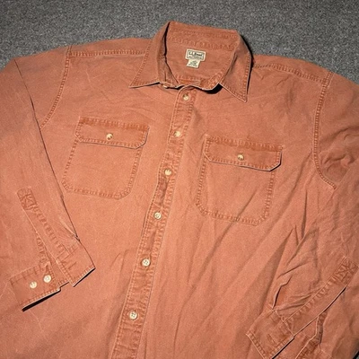 Camisa de Colección LL Bean Para Hombres XLT Alta Lona Lavada al Sol Algodón Abotonada 0FCW8 Foto 1 de 4