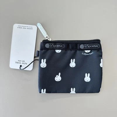 Cartera Llavero Lesportsac Miffy Negra Nueva con Etiquetas Foto 1 de 3