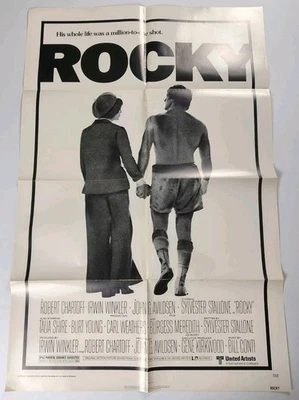 Rocky (1977) Sylvester Stallone Original Filmplakat 27x40 Vintage Boxen 1976 - Bild 1 von 4