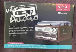 Hammacher Schlemmer Odyssey Retro Bluetooth CD LP CASSETTE Stereo Mod: ODY 1967 - Picture 1 of 11