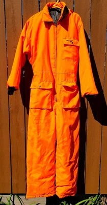 Winchester Reversible Blaze Orange & Tree Bark Hunting Outdoor Coveralls Size M - Image 1 of 4