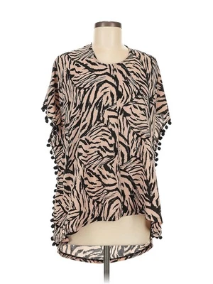 Blusa Xhilaration Mujer Marrón Manga Corta M Foto 1 de 4