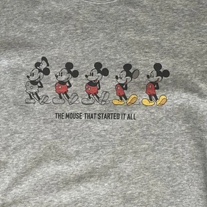 Uniqlo Disney Sweatshirt Crewneck Mens Gray Small- Mickey Mouse Pullover EUC - Picture 1 of 6