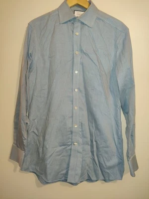 Camisa de vestir Chevron azul 16 - 1/2 - 35" Charles Tyrwhitt para hombre calce ajustado sin planchar Foto 1 de 3
