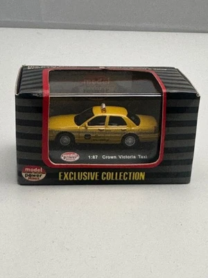 HO 1/87 scale diecast Model Power Ford Crown Victoria Yellow Cab Taxi checker - Image 1 of 4