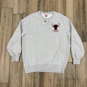 Mitchell & Ness Chicago Bulls Windy City Gray Pullover Sweatshirt Size XL - EUC - Picture 1 of 9