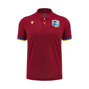 WEST INDIES CRICKET – POLO TRAVEL POLY SHIRT CRD - MACRON - Season 2024/25 - Picture 1 of 3