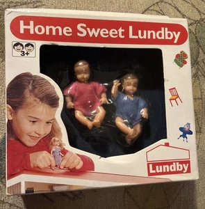 Rare Vintage Home Sweet Lundby Baby Boy & Girl Set Toy Figure - Bild 1 von 8