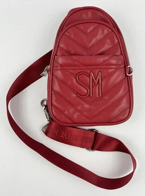 Bolso bandolera Steve Madden rojo acolchado de cuero sintético Foto 1 de 4