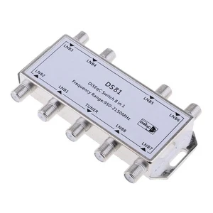 Interruptor Satelital Max 8 Salidas Multi-Video Vías Multi-Switch DS81 Plata - Imagen 1 de 5