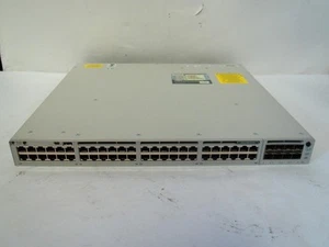 Cisco C9300-48P-E 48-Port Catalyst 9300 PoE+ Network Switch C9300-NM-8X Module - Picture 1 of 7