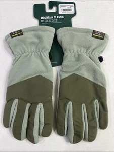 L.L.Bean Mountain Classic Fleece Gloves Natural Medium Sage Green NEW Womens - Picture 1 of 2