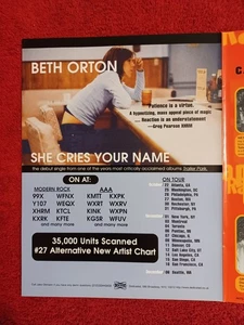 BETH ORTON - 1997 US Full-Page Ad 'She Cries Your Name' Single Release HITS Mag. - Bild 1 von 5