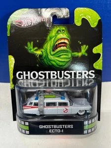 1/64 HOT WHEELS REAL RIDERS GHOSTBUSTERS ECTO-1 1959 CADILLAC WHITE RETRO - Picture 1 of 2