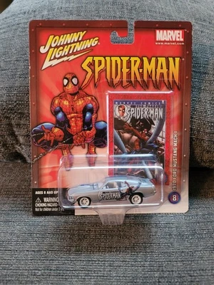 Johnny Lightning 白色闪电漫威蜘蛛侠 1970 福特 MACH 1 MUSTANG 1: 64 — 第 1/4 张图片