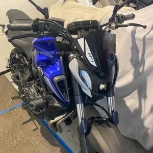 Motorcycle Smoked Small Windscreen Windshield Screen - Yamaha MT-07 2021-2024 - Picture 1 of 6