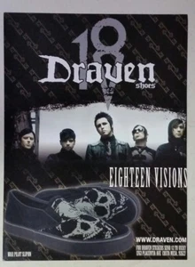 EIGHTEEN VISIONS Draven Shoes War Pilot Slipon ~ Magazine Page PRINT AD - Picture 1 of 1