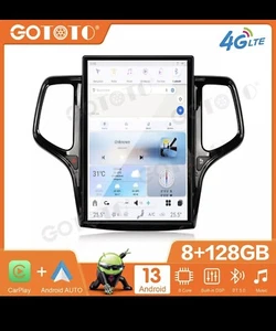 Android Tesla Car Radio 2Din Stereo Receiver for Jeep Grand Cherokee 2014-2019 - Picture 1 of 3