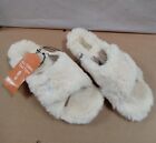 Jambu Winter White Fur Vel.cro Slippers Womens Size 9 M 026 AW