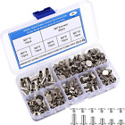 90 Sets Chicago Screws Assorted Kit, 6 Sizes M5 round Flat Head Leather Rivets,