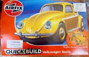Airfix Quick Build VW Beetle Car (Yellow) (Snap) Model Kit - Picture 1 of 2