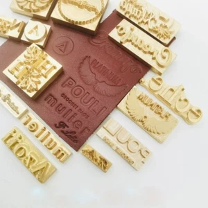 Custom Brass Leather Stamp Hot Foil Branding Mold Logo Embossing Heat Press - Picture 1 of 6