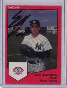 SIGNED 1989 Scott Kamieniecki ProCards #316 Baseball Card Albany Yankees Minors - Picture 1 of 2