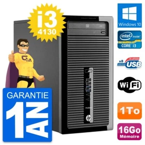 PC Tour HP ProDesk 400 G1 Intel Core i3-4130 RAM 16Go Disque 1To Windows 10 Wifi - Imagen 1 de 7