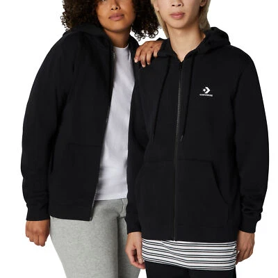 Converse Felpa con Cappuccio e Zip Go-To Embroidered Star Chevron Nero Taglia... - Photo 1/3