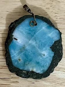 Beautiful Handmade Larimar Stone Pendant - Picture 1 of 3