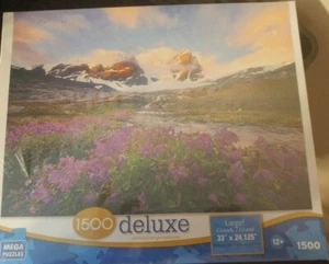 Sealed Mega Puzzles 1500 Pieces Deluxe Large Mountain Paradise Jigsaw Puzzle - Picture 1 of 2