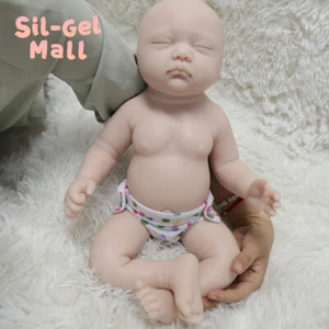 17.7" Sleeping Newborn Unpainted Reborn Baby Dolls Realistic Full Silicone Girl - Picture 1 of 13