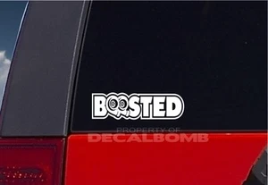 BOOSTED turbo decal / sticker twin turbo boost blown race self adhesive graphic - Imagen 1 de 1