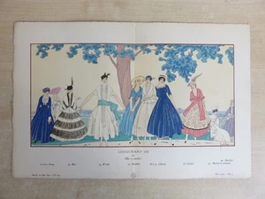 Gazette du Bon Ton No 8-9 Longchamp (II), Ete 1915 Pl 5. Georges Lepape. - Bild 1 von 10