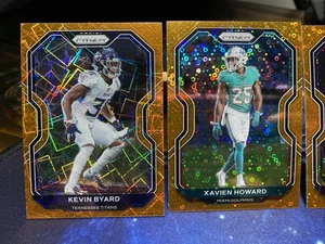 2020 Prizm Football Orange Disco & Lazer Prizm Xavien Howard, Danielle Hunter - Bild 1 von 4