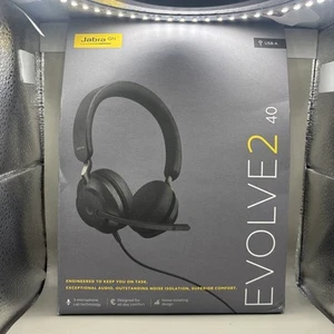 New Jabra Evolve2 40 Headset (MS Teams, USB-A) - Black - Afbeelding 1 van 6