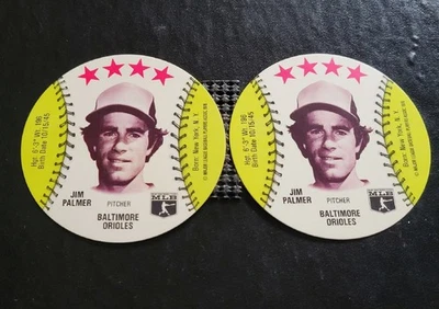 (2 )RARE 1976 Jim Palmer Carousel MSA Discs Orioles BASHFORDMANOR + FAYETTE MALL - Image 1 of 2