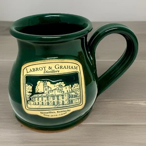 Vintage 90s Labrot & Graham Woodford Distillery Dineen Pottery Clay Coffee Mug - Picture 1 of 6