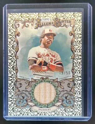 Reliquia de murciélago filagree lámina dorada Eddie Murray Topps Allen & Ginter 2025 #19/50 Foto 1 de 2