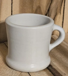 Taza de afeitar de porcelana de piedra de hierro blanca vintage HALL China taza café - Imagen 1 de 4